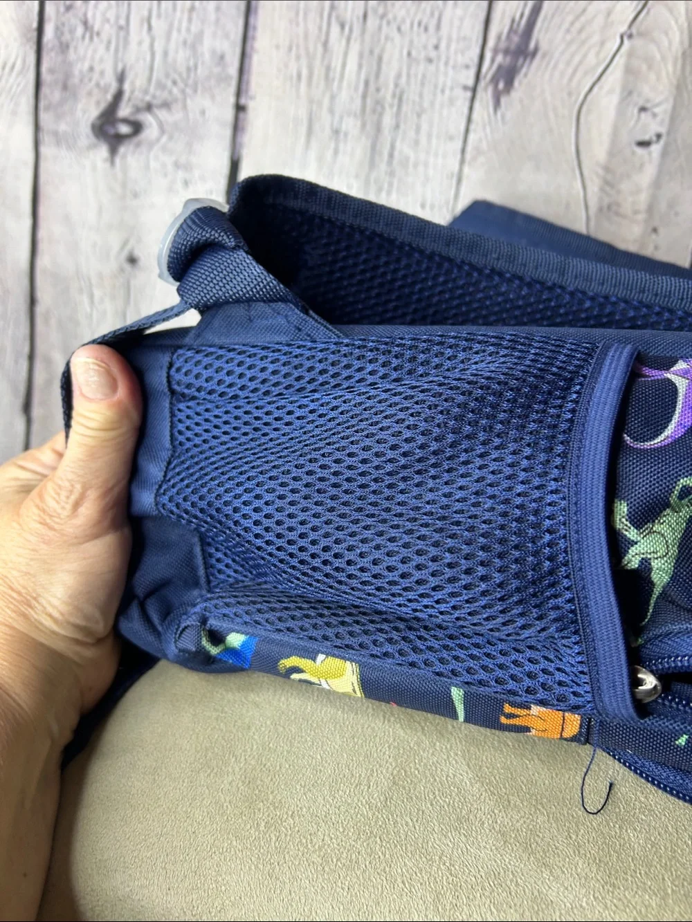 Tommy Bahama Kids Navy Backpack with Colorful Dinosaur Print